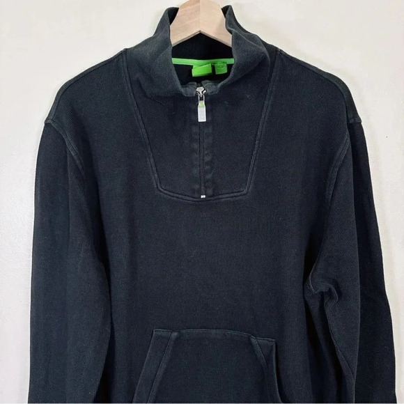 Hugo Boss  Cotton Half Zip Ribbed Sweater - Picture 2 of 15